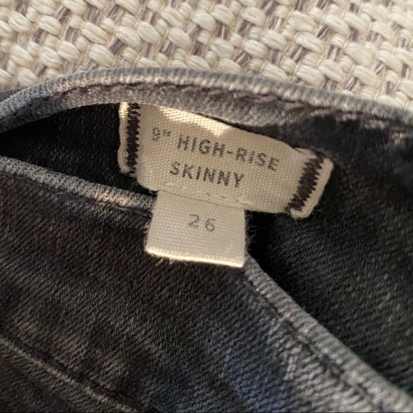 Madewell 9” high rise skinny jeans, black, size 26 - Picture 5 of 6